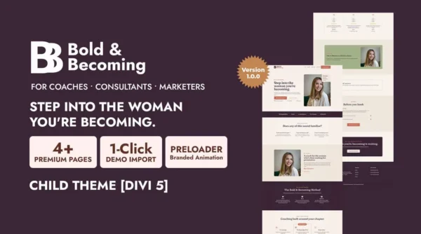 Bold & Becoming Coach Divi Child Theme