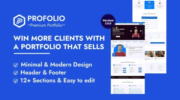 Profolio Personal Portfolio Divi Layout