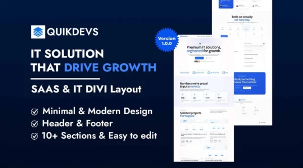 QuikDevs Digital Agency & IT Solutions Divi Layout